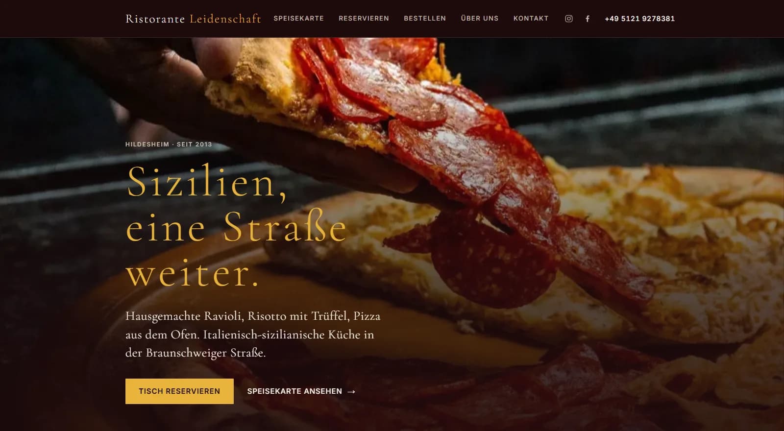 Ristorante Leidenschaft: die neue Seite